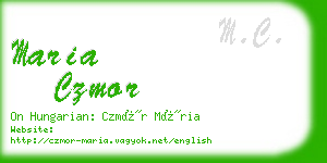 maria czmor business card